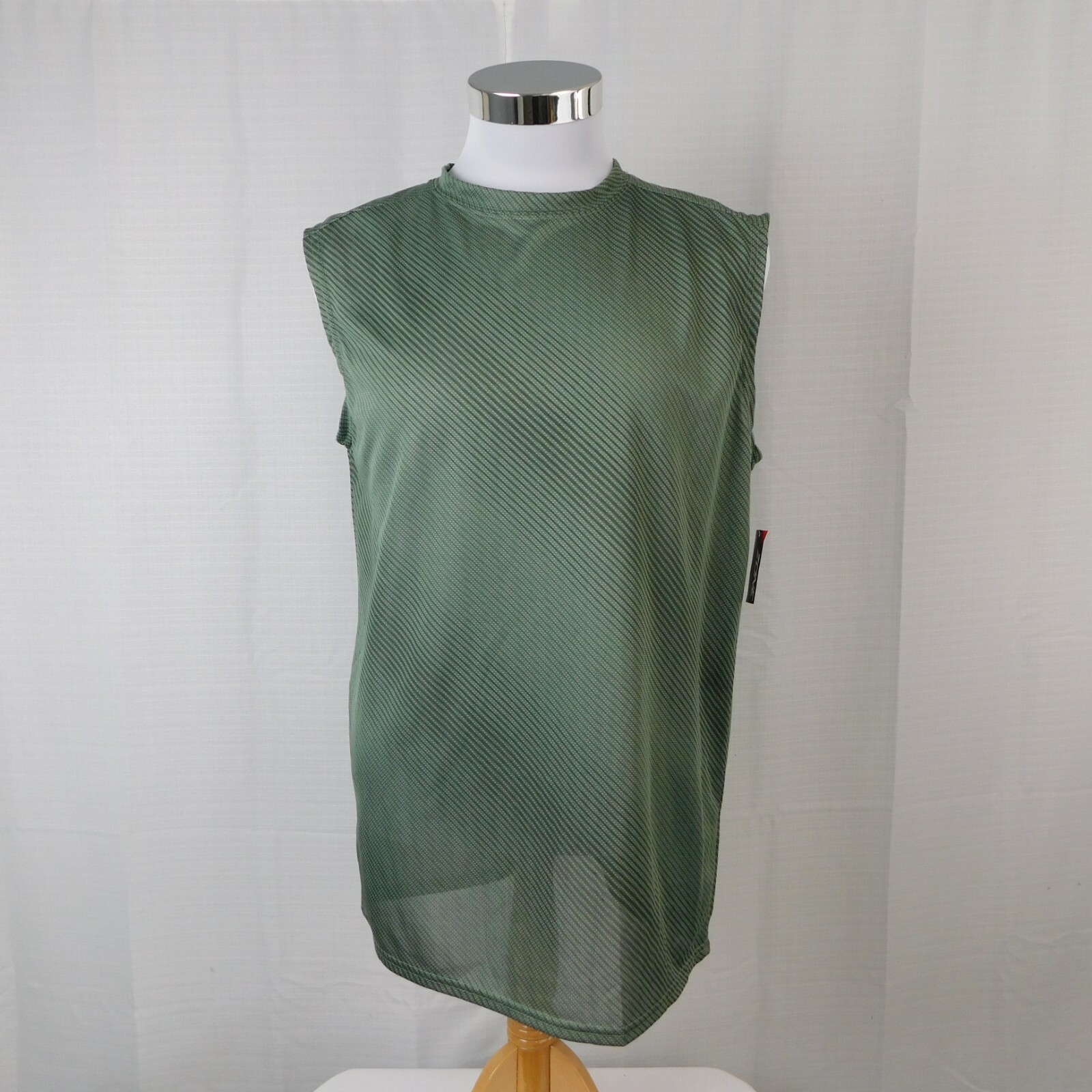 Zone Pro Sport Men's Sleeveless Athletic Mesh Muscle Tank Sage Green Large #1587 gallery