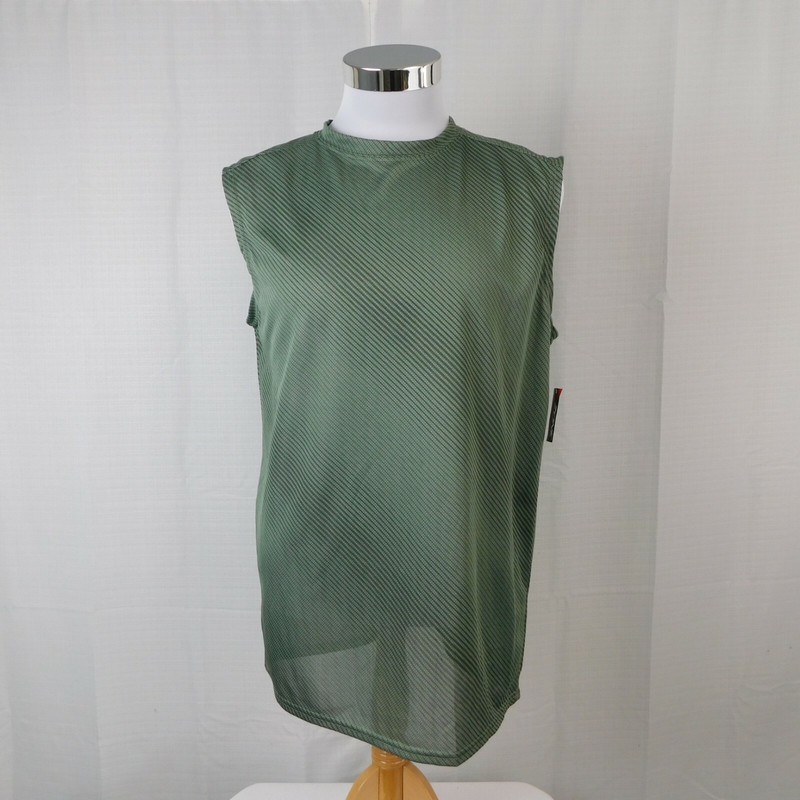 Zone Pro Sport Men's Sleeveless Athletic Mesh Muscle Tank Sage Green Large #1587 gallery