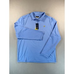 Jack Nicklaus Mens Large Blue Quarter Zip Pullover Long Sleeve Golf Shirt NWT