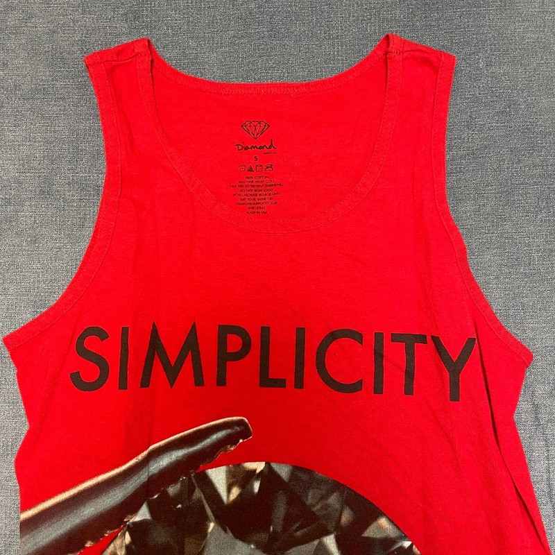Diamond Supply Co. Simplicity Tank Top Mens Small Red Cotton Graphic Performance gallery