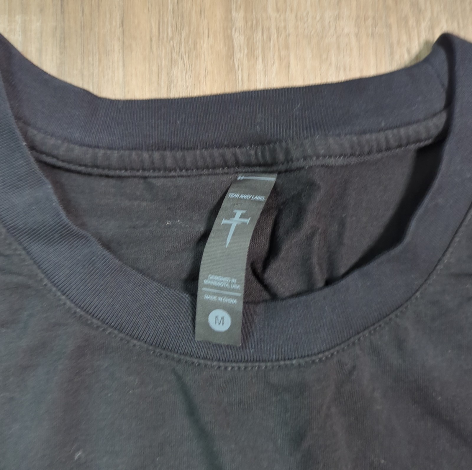 Three Nails Men's Athletic Core Cross Tee Shirt Size Medium Black Stretch Gym gallery