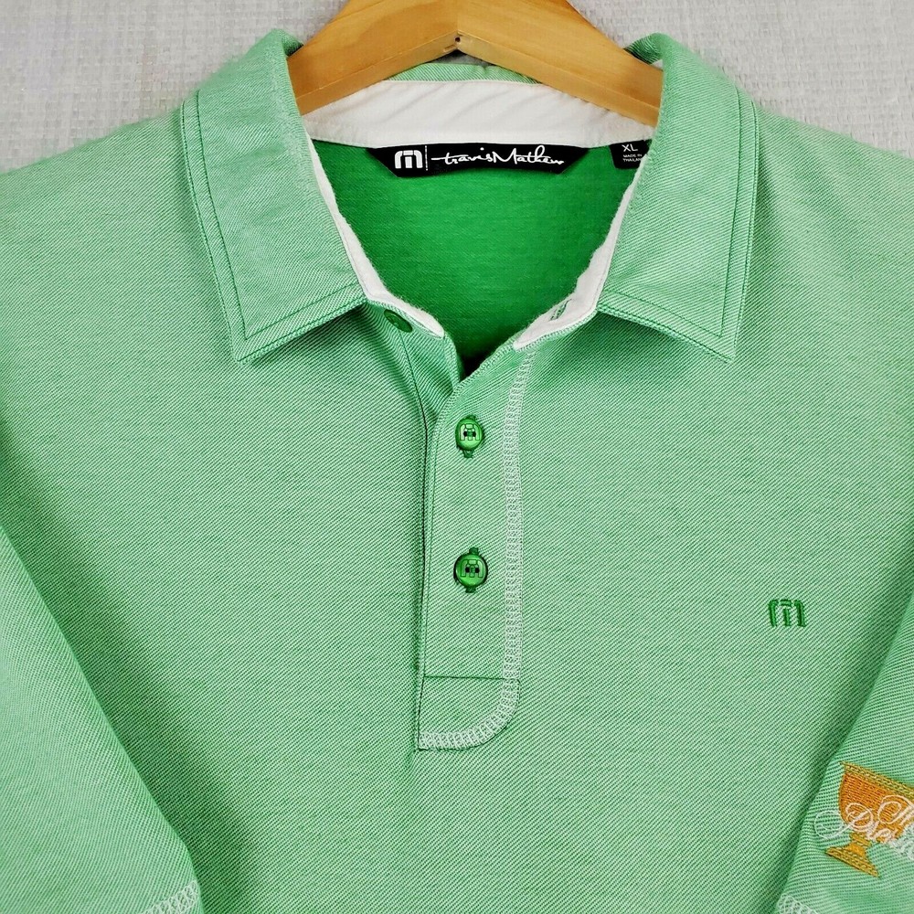 TRAVIS MATHEW x PRESIDENTS CUP Size XL Mens Green Performance Golf Polo Shirt