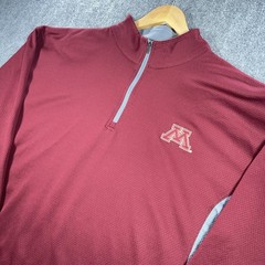 Minnesota Golden Gophers Pro Edge 1/4 Zip Mens 2XL Red Sweatshirt Stretch