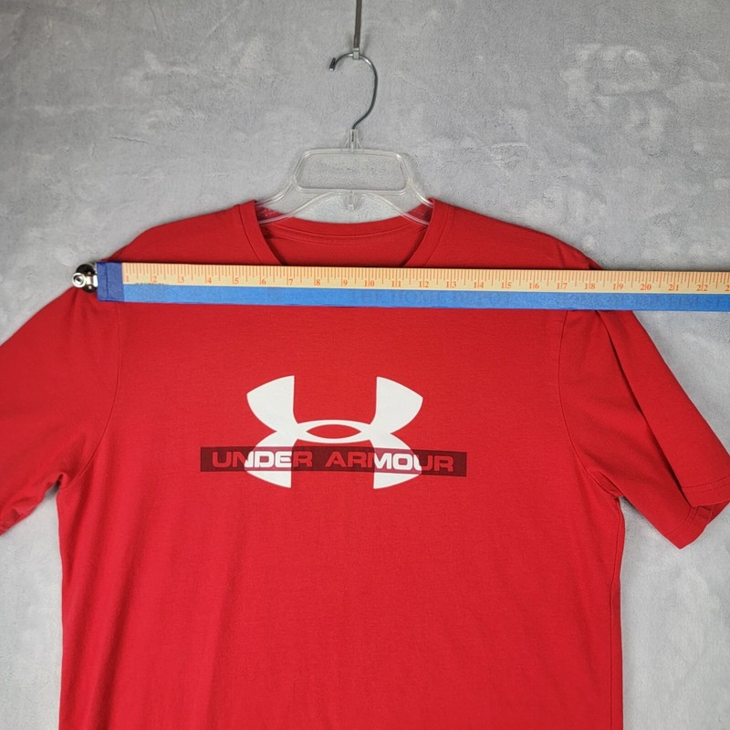 Under Armour Shirt Mens Medium Red Heatgear Workout Jogger gallery