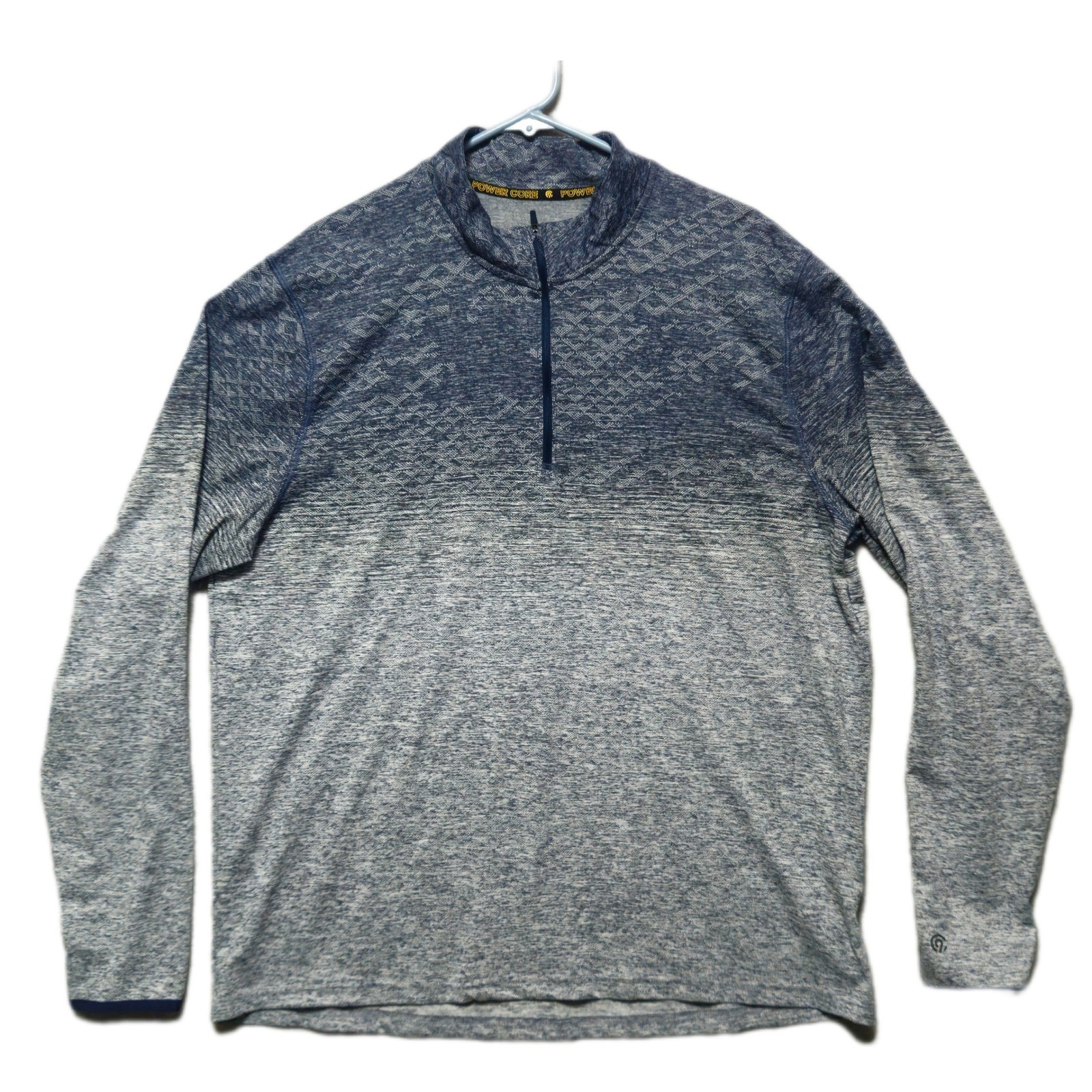 Champion C9 Power Core Mens XL Blue Ombre 1/4 Zip Pullover Thumbholes gallery