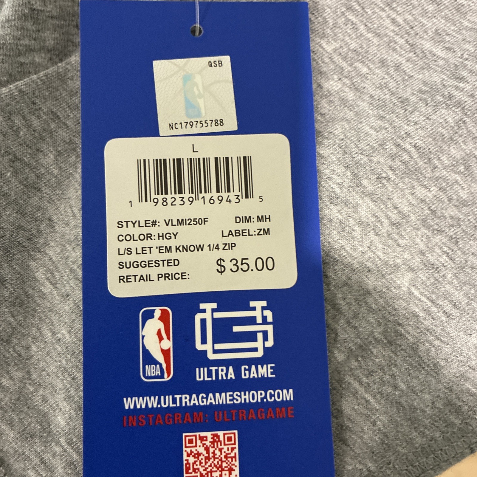 Miami Heat Quarter Zip Pullover Grey And Red Large gallery