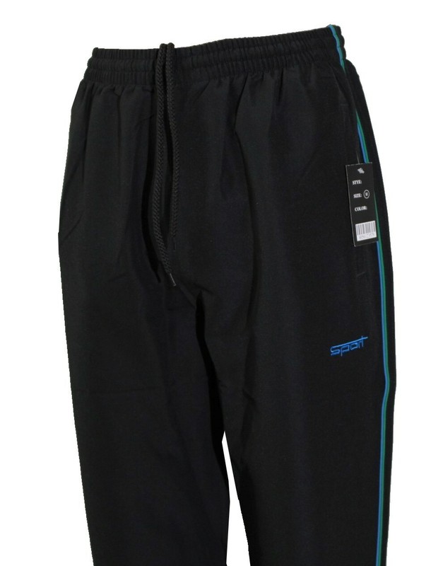 Airy light joggers, sports pants, training pants in cobalt blue & black Qmt4 gallery