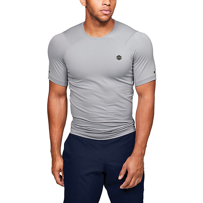 UNDER ARMOUR Men's UA RUSH HeatGear Compression S/S Shirt NWT Gray SIZE: 3XL gallery