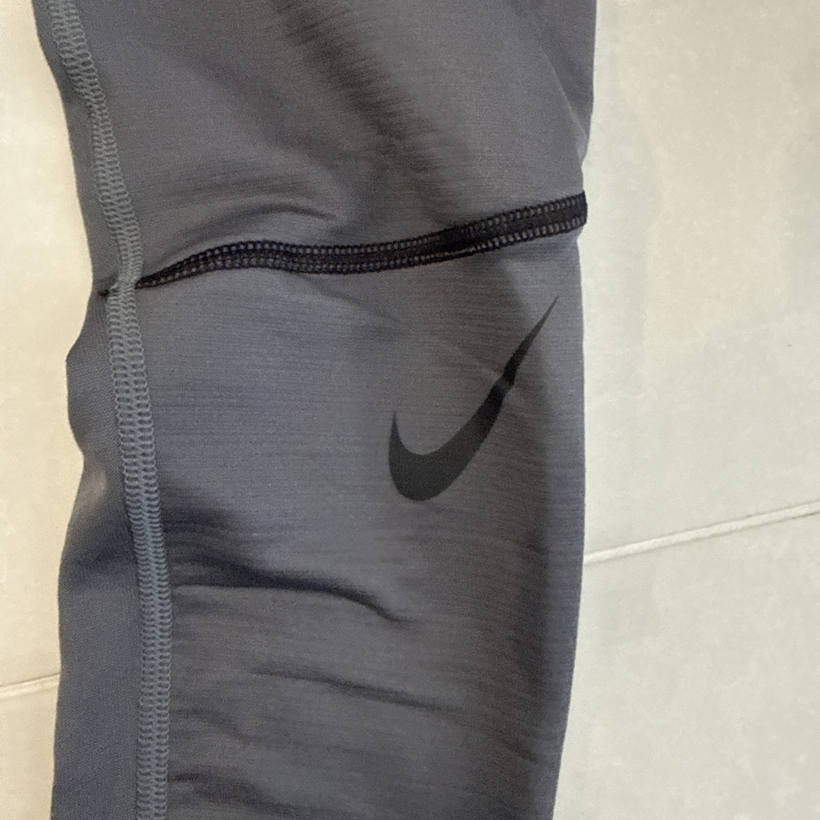 MENS NIKE PRO WARM DRIFIT COMPRESSION LEGGINGS GREY Small gallery