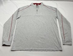 Tasc Shirt Mens Large 1/4 Zip Pullover Active Performance Bamboo Gray READ**