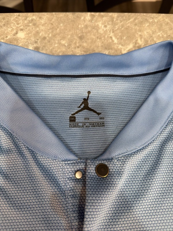 Jordan Polo Shirt 2XL Blue North Carolina Tar Heels Blade Collar gallery