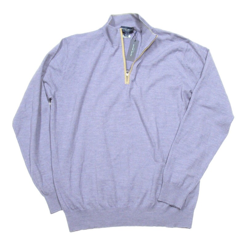 Peter MillarExcursionist Flex Wisteria Quarter Zip PulloverSz L $348 NWT gallery