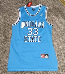 Medium Larry Bird Blue Indiana State Sycamores NCAA Basketball Jersey New