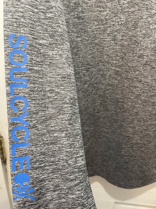 Nike Running Dri-Fit Soulcycle Gray 1/4 Zip Shirt with Thumbholes Men’s Large gallery