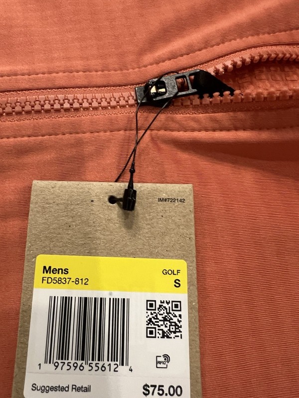 Nike Victory Men's 1/2 Zip Long Sleeve Golf Top FD5837 Madder Root Orange Small gallery