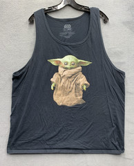 Vtg Star Wars Mens The Mandalorian Grogu Baby Yoda 1998 Tank Top Size XXL