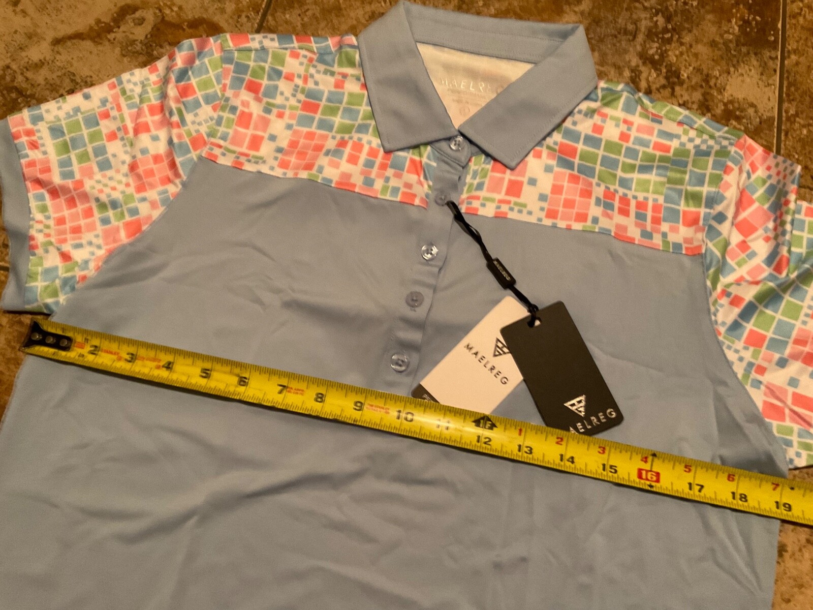 MAELREG PERFORMANCE GOLF POLO SKY BLUE ( MENS LARGE ) NWT gallery