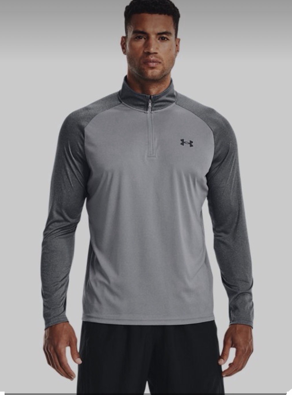 Under Armour Men's UA Tech ½ Zip Long Sleeve in Carbon Heather size XL gallery