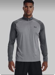 Under Armour Men’s UA Tech ½ Zip Long Sleeve in Carbon Heather size XL
