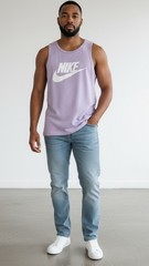 $30 Nike Sportswear Futura Icon Tank Top Gym Mens Size M Logo Hydrangeas