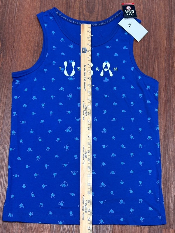 Nike USA Team Club Tank Top Men's Small Blue All Over Print FN0879-417 New Tags gallery
