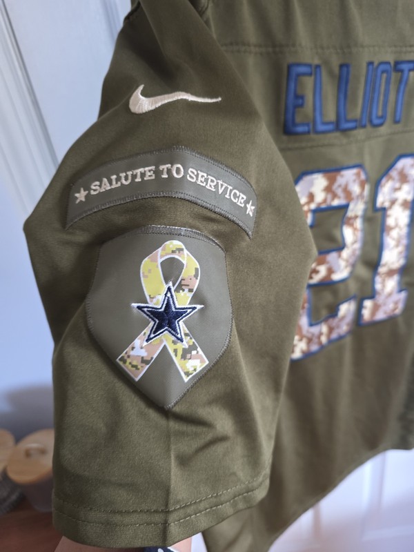 Dallas Cowboys Salute To Service Camo Green NFL Official Jersey Size XL gallery