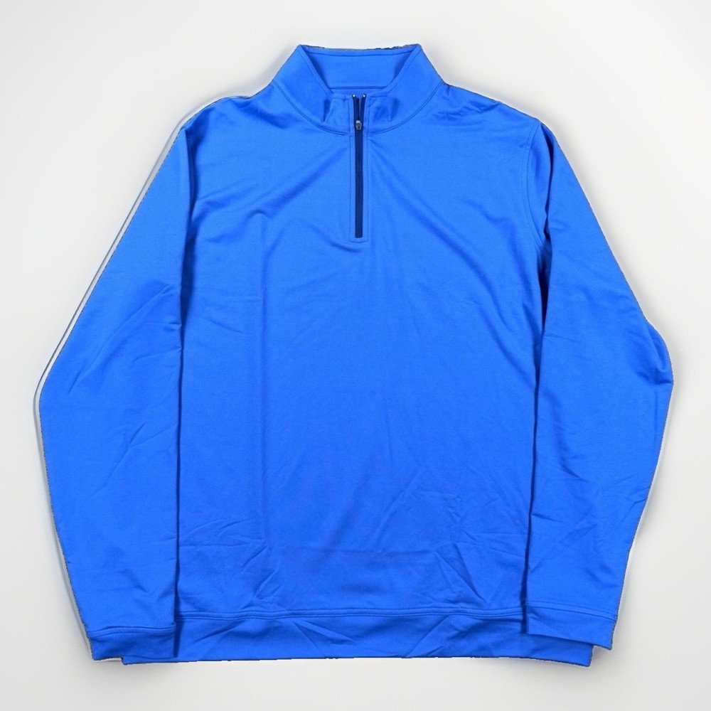 Peter Millar Perth Melange Performance 1/4 Zip Mens Blue XL Pullover MF24EK40B