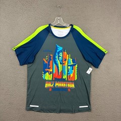Disney Run Shirt Mens Large Graphic Mickey Mouse Running Marathon Gym Activewear