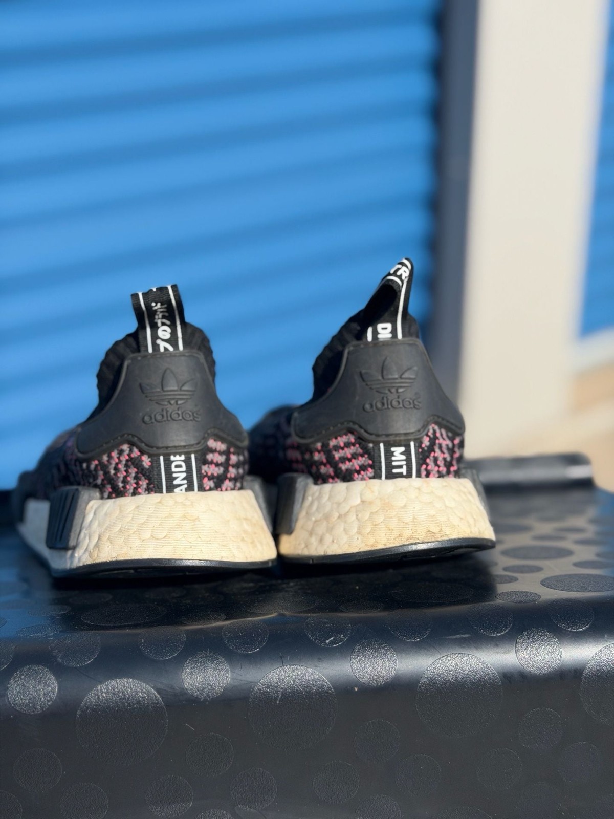 Adidas NMD_R1 Primeknit Glitch Camo Black Pink Size 6 gallery