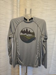L.L.Bean Men’s Large UPF Performance Long Sleeve Shirt Outdoor Graphic Fishing