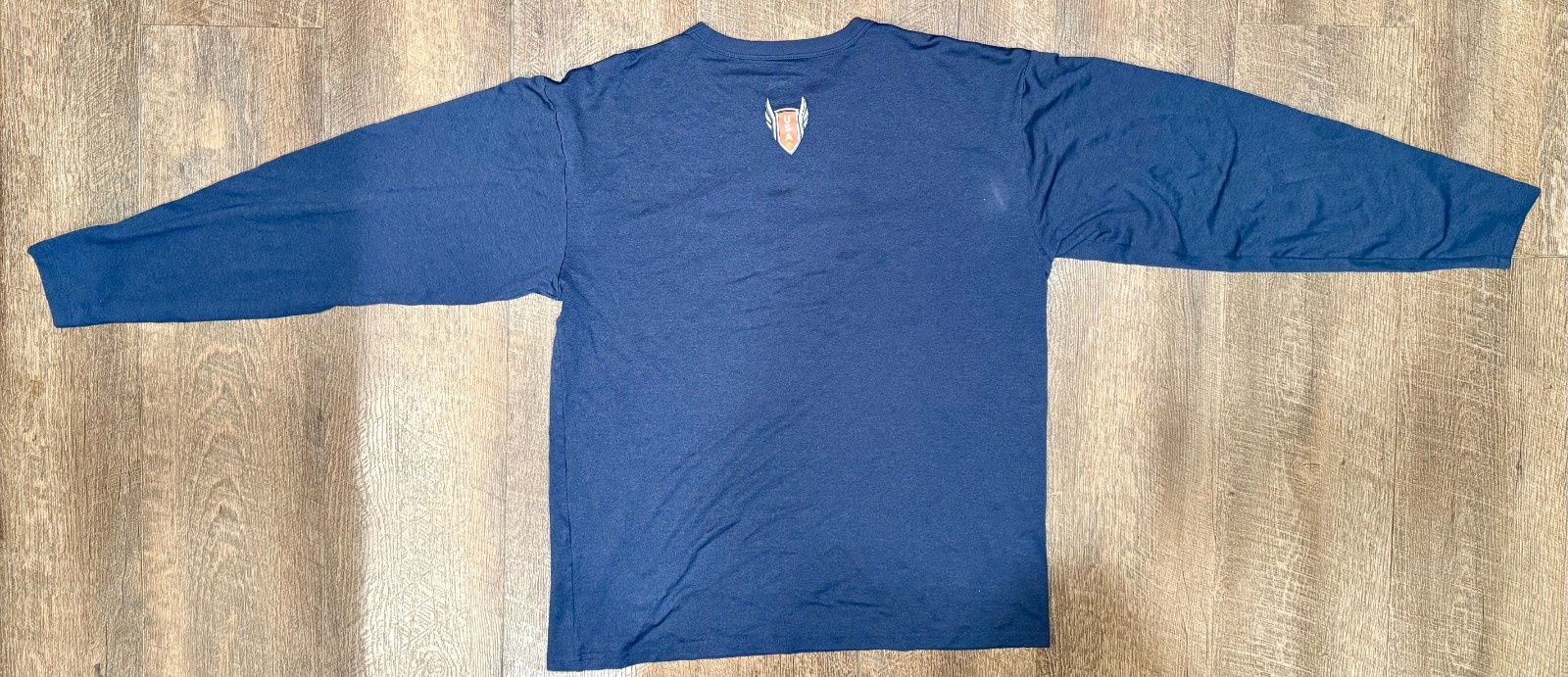 Nike Fit Dry Pro Elite Team USA USATF Running XC Navy Men's M Medium LS T-Shirt gallery