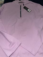 Greyson Golf Tour Siasconset Quarter Zip Pullover XXL Mauve Mist
