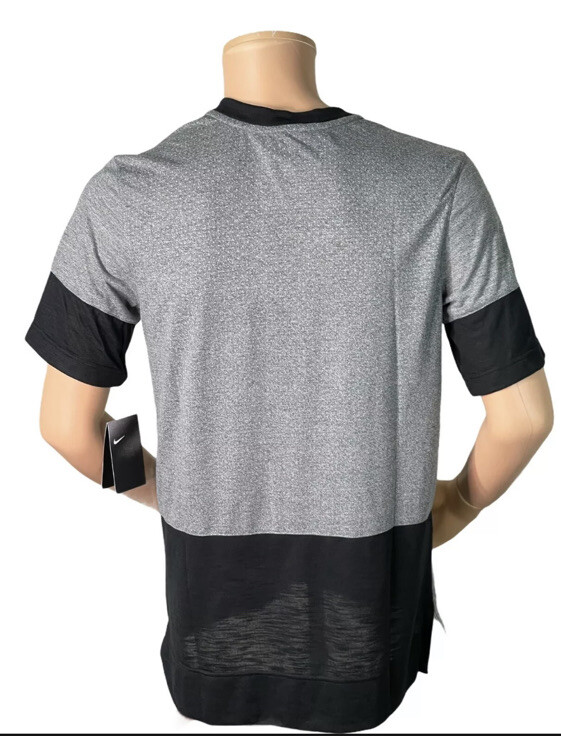 Nike Football Warmup Layer Training Shirt Grey/Black/Gold CI4545-021 Mens Size S gallery