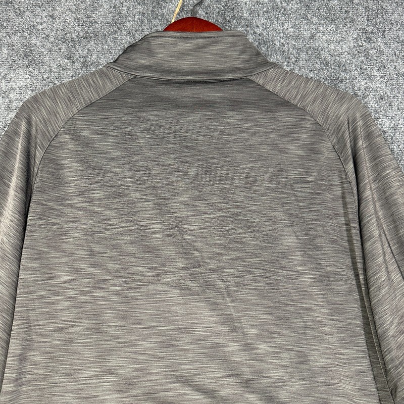 Forresters Mens Large 1/4 Zip Gray Long Sleeve Logo Pullover Zip Pocket Golf gallery