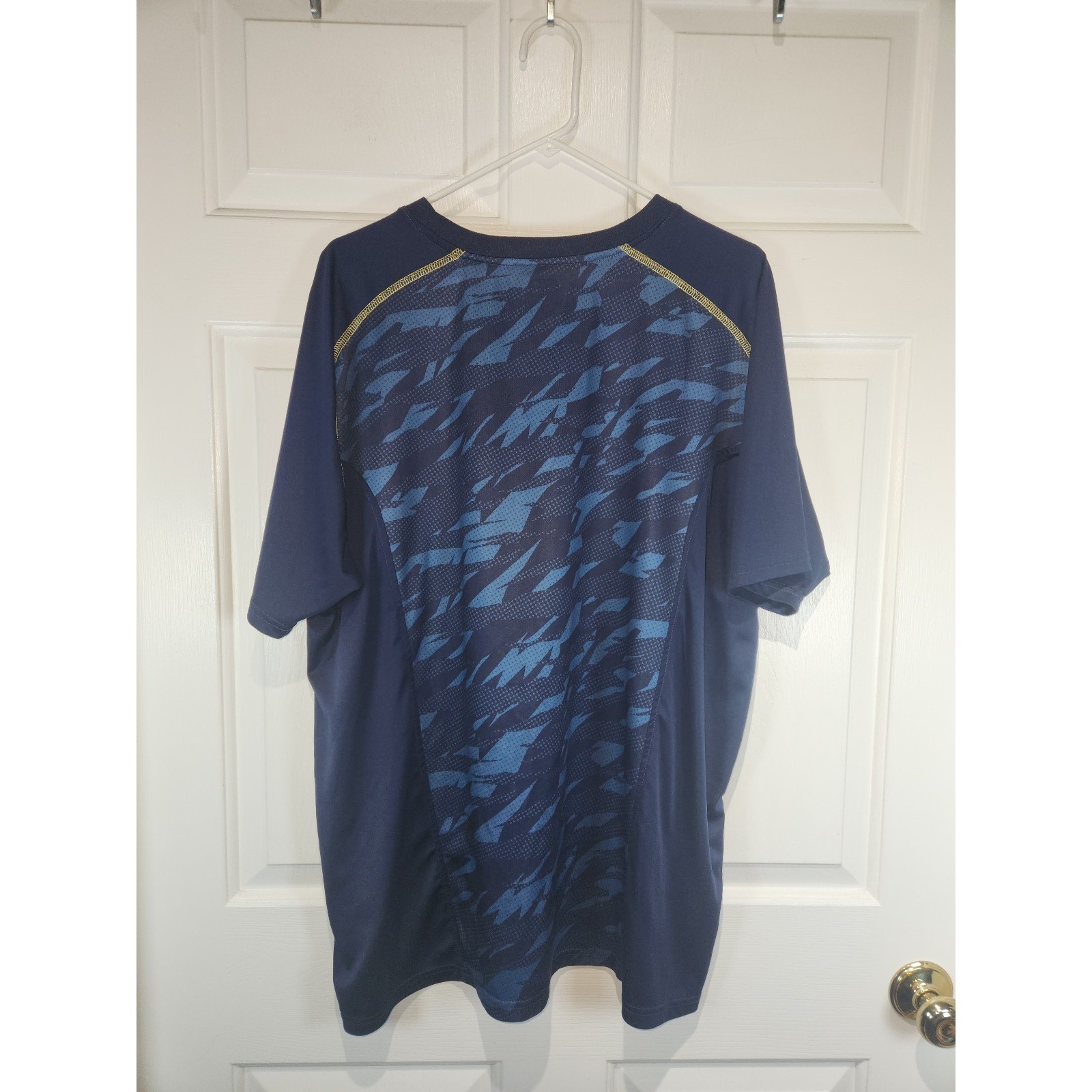Men's sz 2XL Blue Michigan Wolverine Short Sleeved Athletic T Shirt by ProEdge gallery