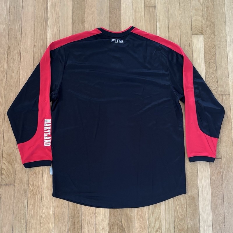 Vintage Nike Elite University of Maryland Long Sleeve Shirt L Y2K Center Swoosh gallery
