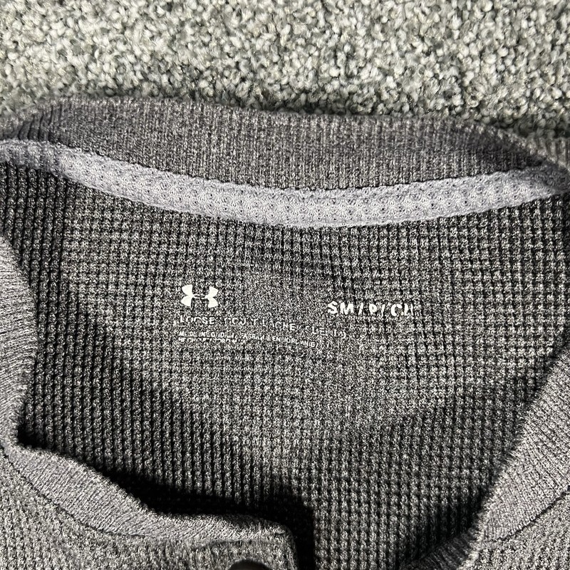Under Armour Waffle Knit Henley Shirt Mens Small Gray Long Sleeve Thermal gallery
