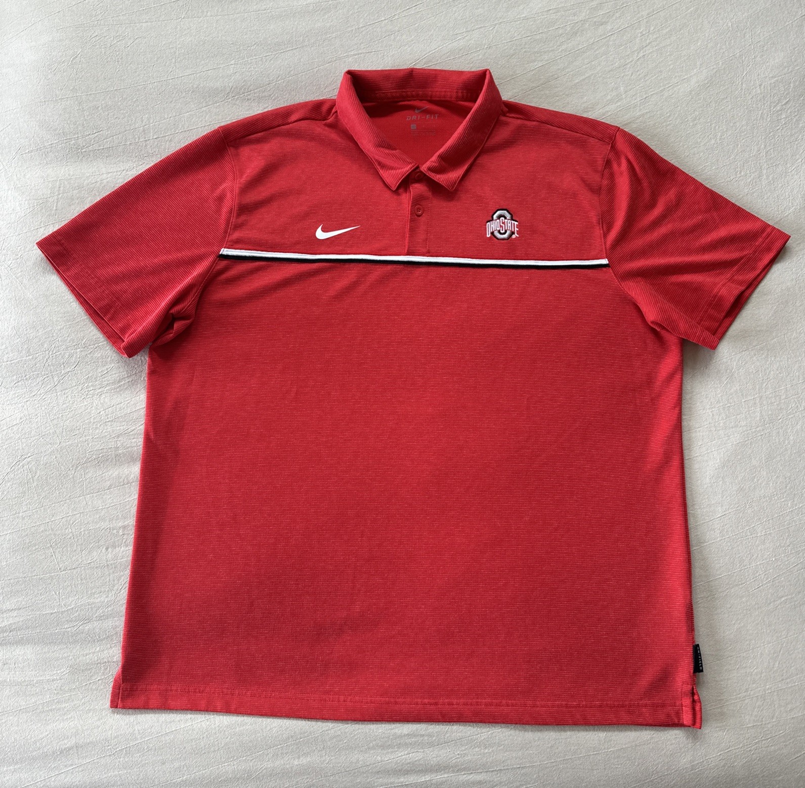 Nike OSU Ohio State Buckeyes On-Field Breathe Sideline Polo Shirt Men’s XL gallery