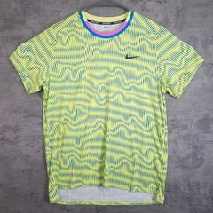 NIKE Court Advantage Dri-FIT Tennis Shirt Mens XL Yellow Blue Pink Alcaraz