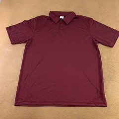 Augusta Sportswear Mens Activewear Polo Shirt Maroon Moisture Management L New