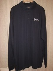 MENS XL NAVY CORE 365 LONG SLEEVE OLO SHIRT W/ CHEST INSIGNIA “SIGNATURE”