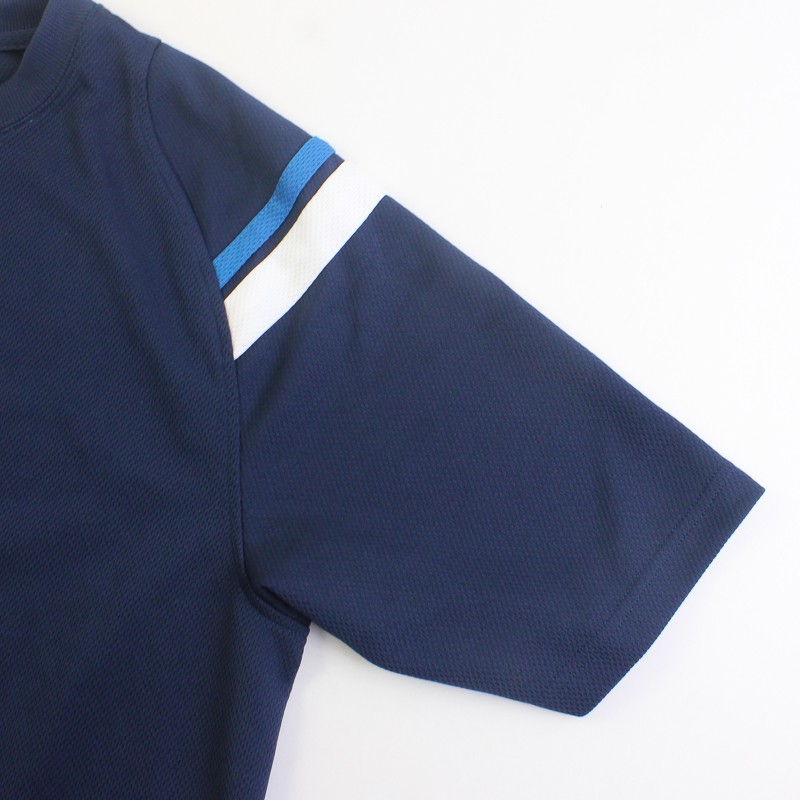 Nike Swoosh Navy Blue Short-Sleeve Thick Mesh Athletic T-Shirt Men's Medium gallery