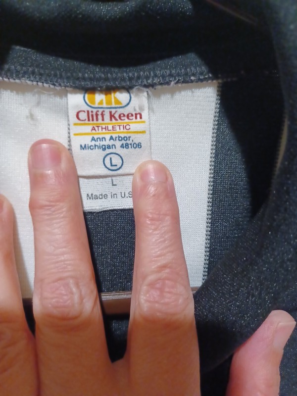 Cliff Keen Athletic Black and White Referee Long Sleeve Shirt-Size-Large gallery
