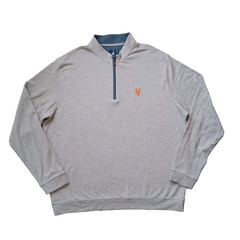 Johnnie O Performance 1/4 Zip Pullover Mens XXL Gray New York Knicks Logo