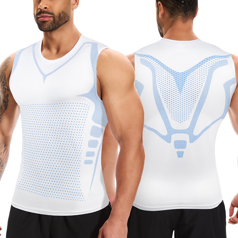 Men's Athletic Compression Shirt Workout Shaper Tank Top Fitness Base Layer Gym gallery