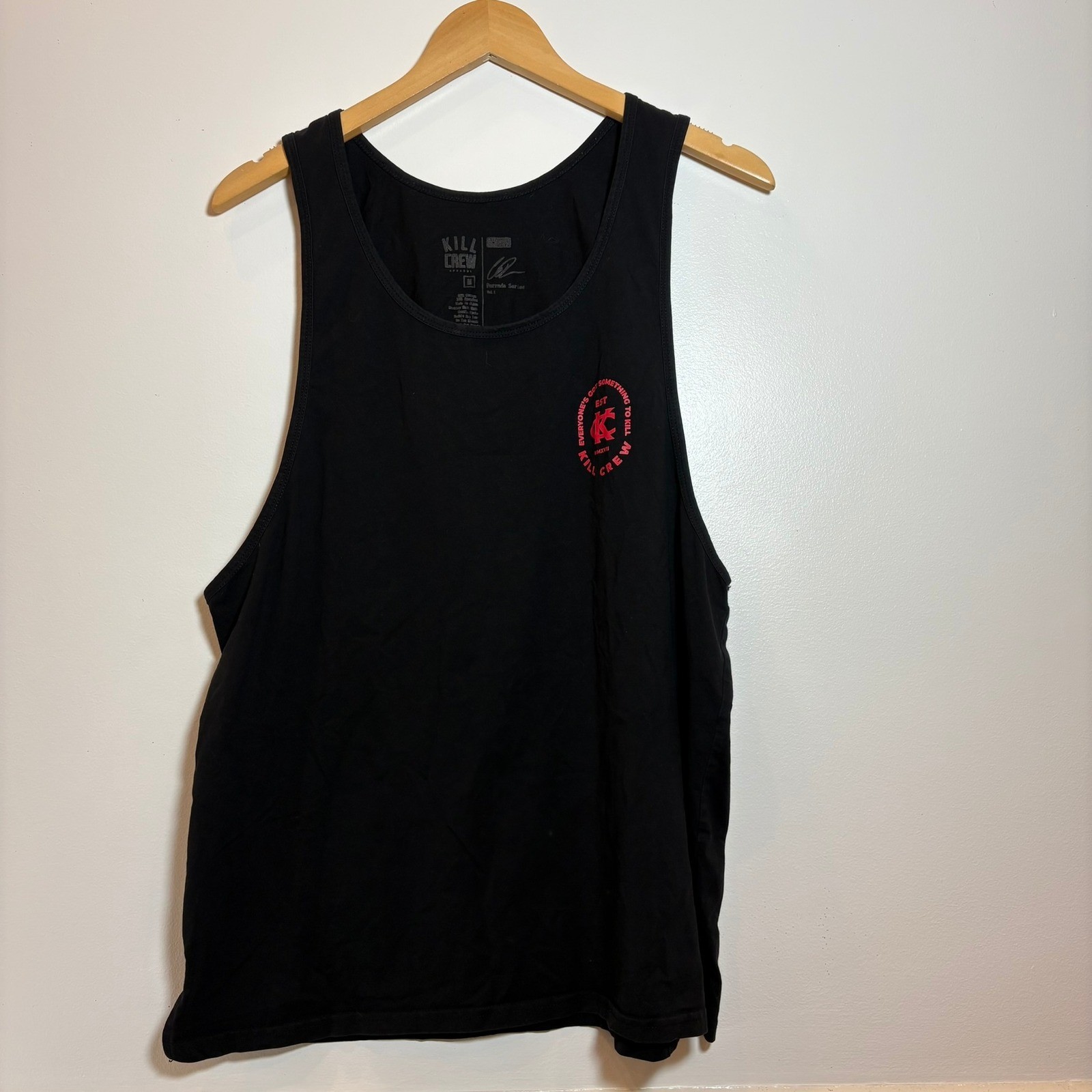 Kill Crew Fighters Club Tank Top Men's Medium Black MMA Gym Streetwear gallery