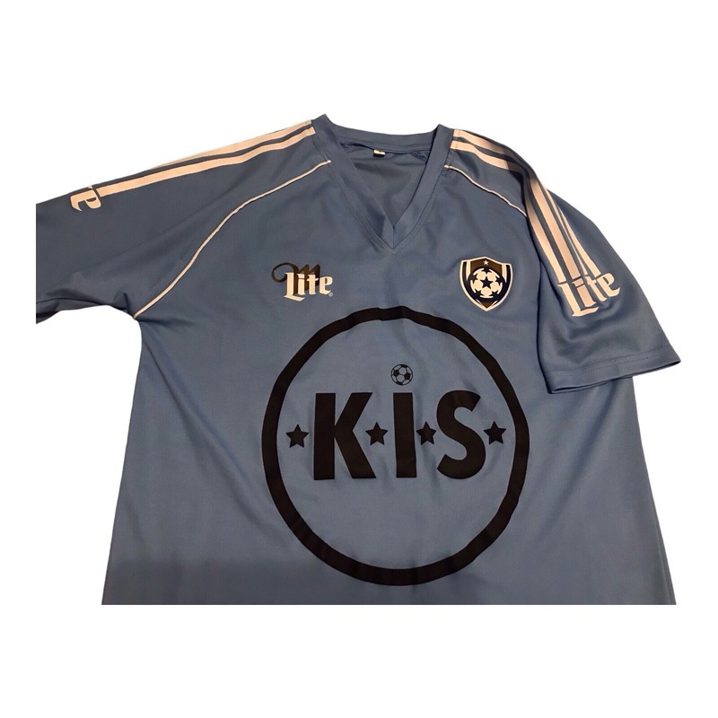 Miller Lite Authentic Soccer Men's Blue #5 Kit Jersey - Size L Cerveza Futbol gallery