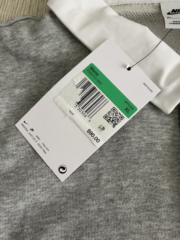 New Nike Club Fleece Long Sleeve Rugby Polo Shirt Men’s Sz XL FN3112-063 gallery