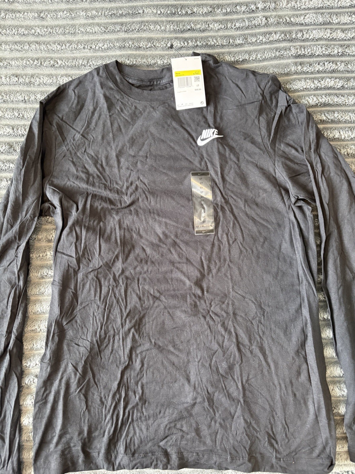 Nike Men’s Long-sleeve Dri-Fit Shirt, Size S-Tall, Black, ar5193-010 gallery