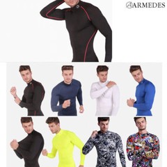 ARMEDES Mens Skin Tight Compression Baselayer Activewear Long Sleeve Shirt R151